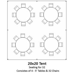 20x20 Frame Tent | Celebrations by Rent-All located in Sioux Center and Storm Lake | Tents for Rent