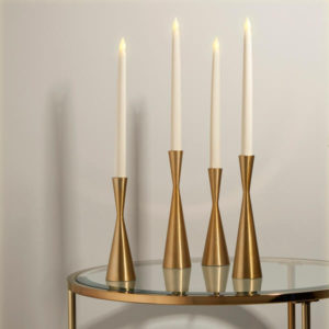 Candlestick Holder Modern Gold Rent All Inc